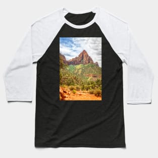 Watchman Trail View Zion National Park Baseball T-Shirt